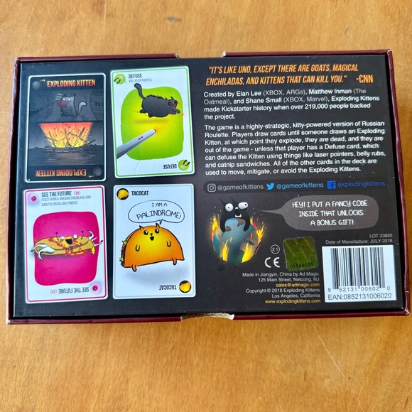 Exploding Kittens Card Game Original Edition - Picture 5 of 5